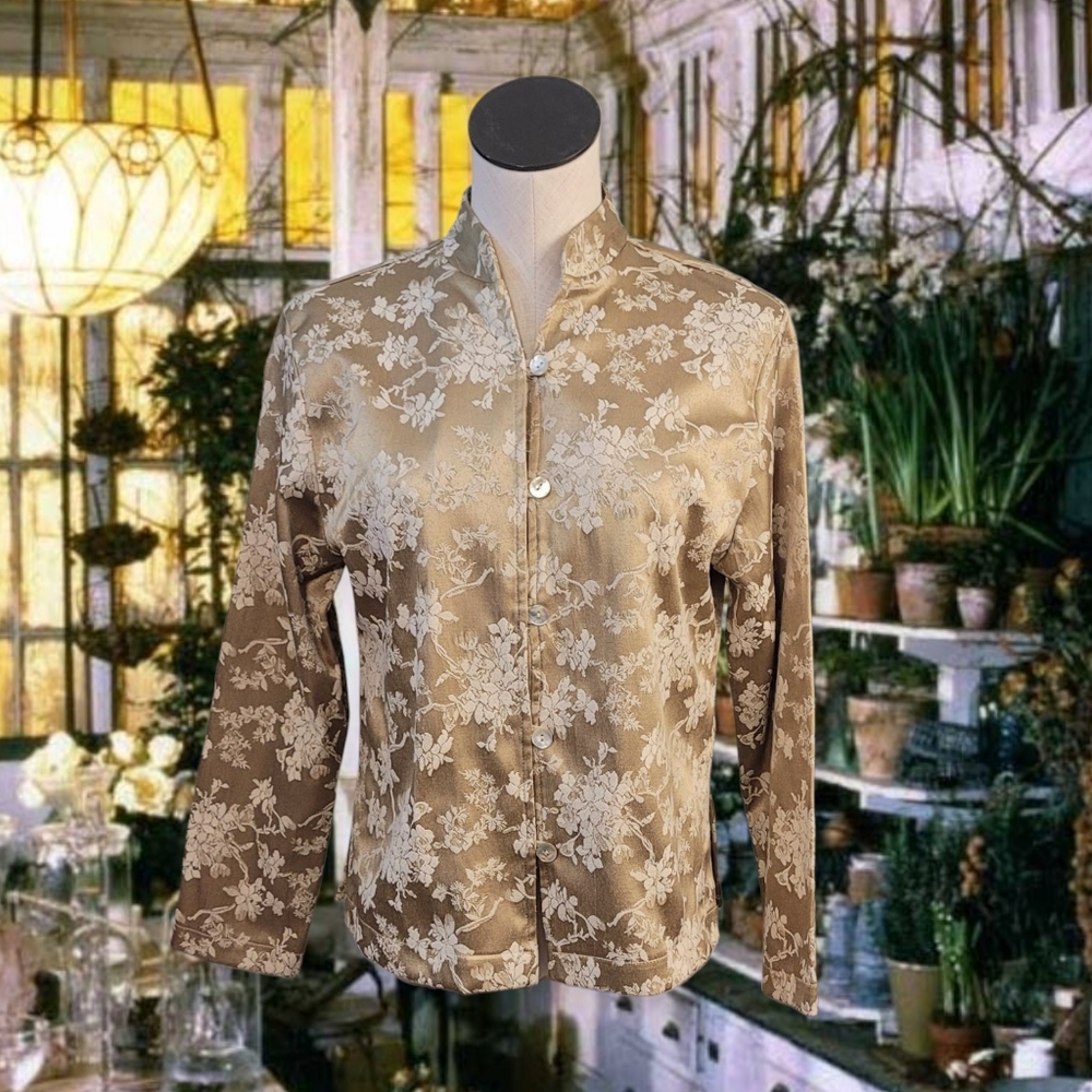 Elegant Floral Brocade Jacket